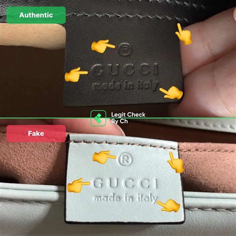 gucci marmont original vs fake